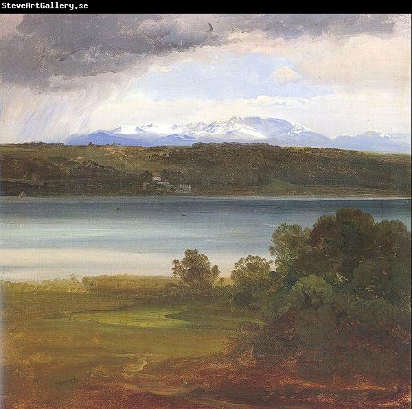 Christian Ernst Bernhard Morgenstern View Across Lake Starnberg to the Benedikte